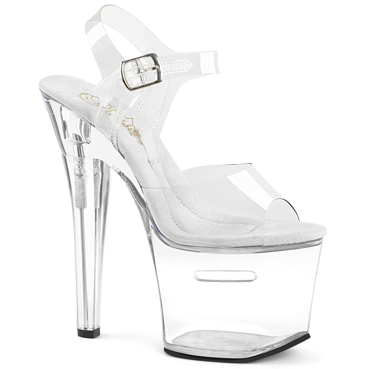 TIPJAR-708RAD Clear Platform Sandal Pleaser