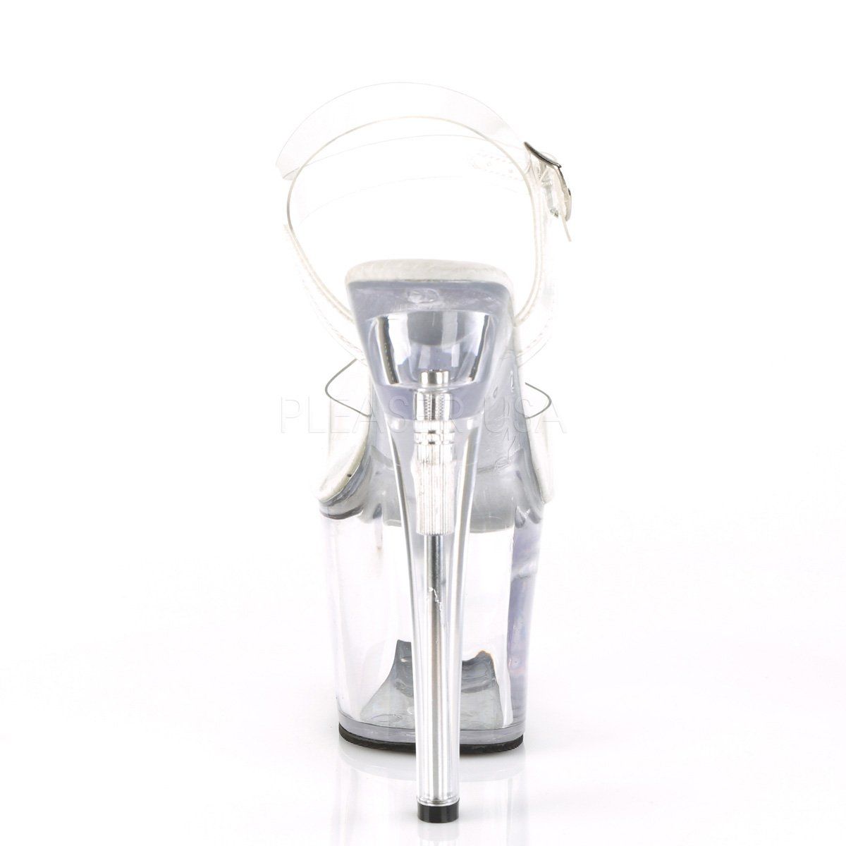 TIPJAR-708RAD Clear Platform Sandal Pleaser