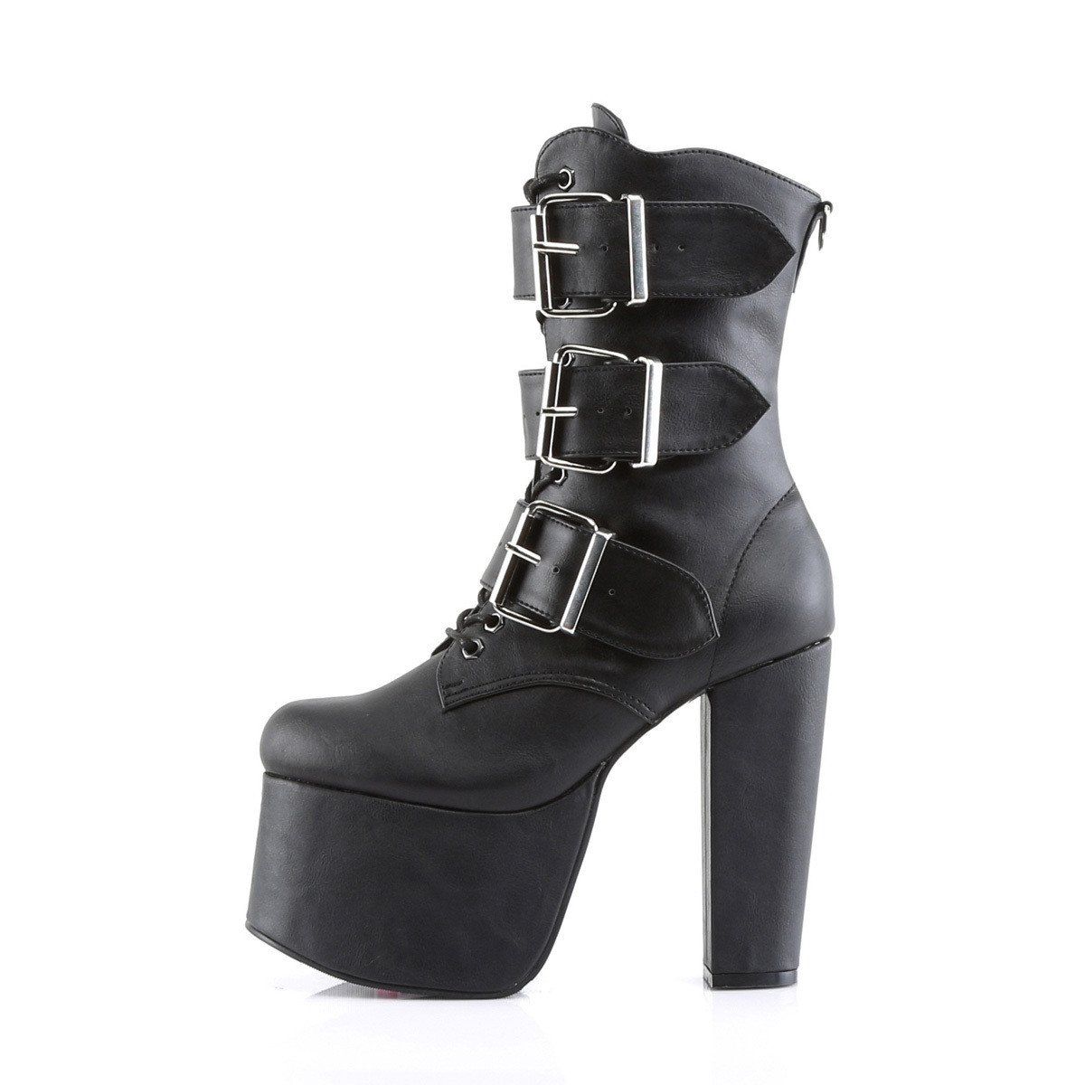 TORMENT-703 Black Vegan Leather Ankle Boot Demonia