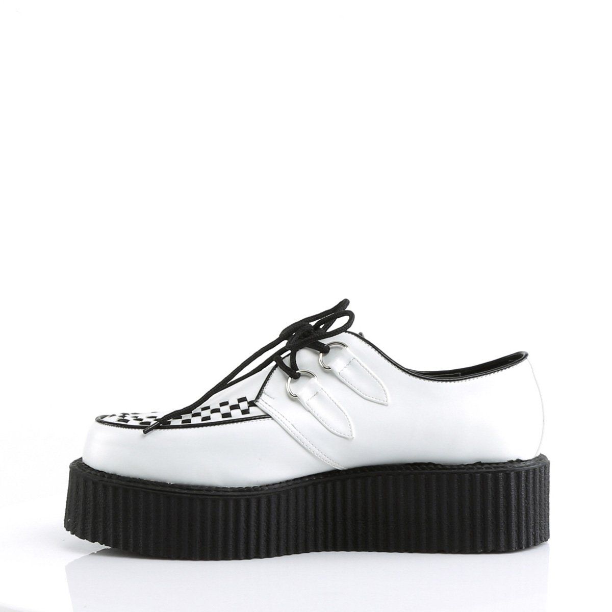 V-CREEPER-502 White Vegan Leather Creeper Demonia