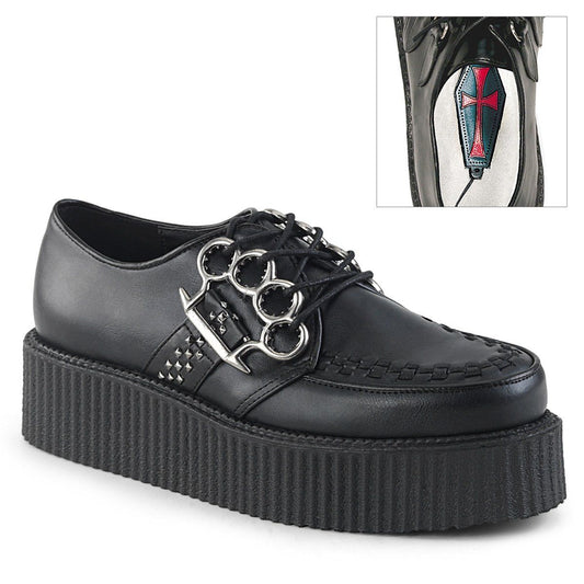 V-CREEPER-516 Black Vegan Leather Creeper Demonia