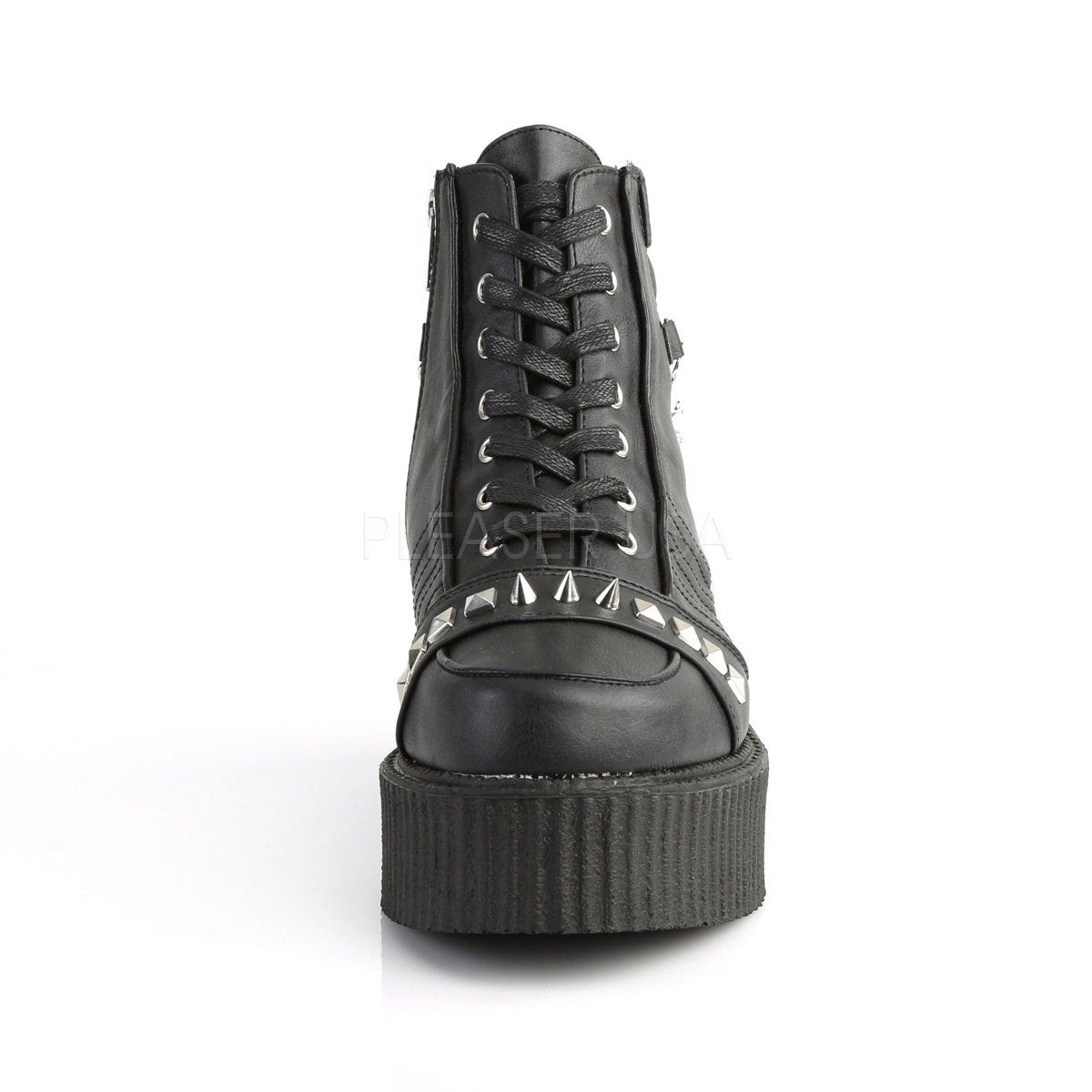 V-CREEPER-565 Black Vegan Leather Ankle Boot Demonia