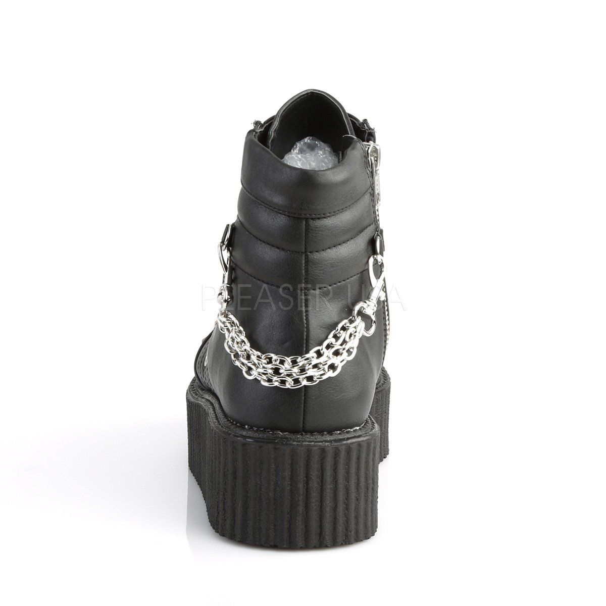 V-CREEPER-565 Black Vegan Leather Ankle Boot Demonia