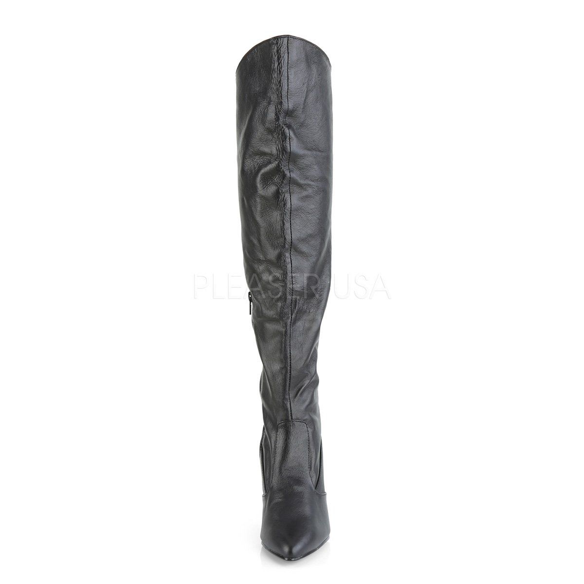 VANITY-2013 Black Leather Knee Boot Pleaser