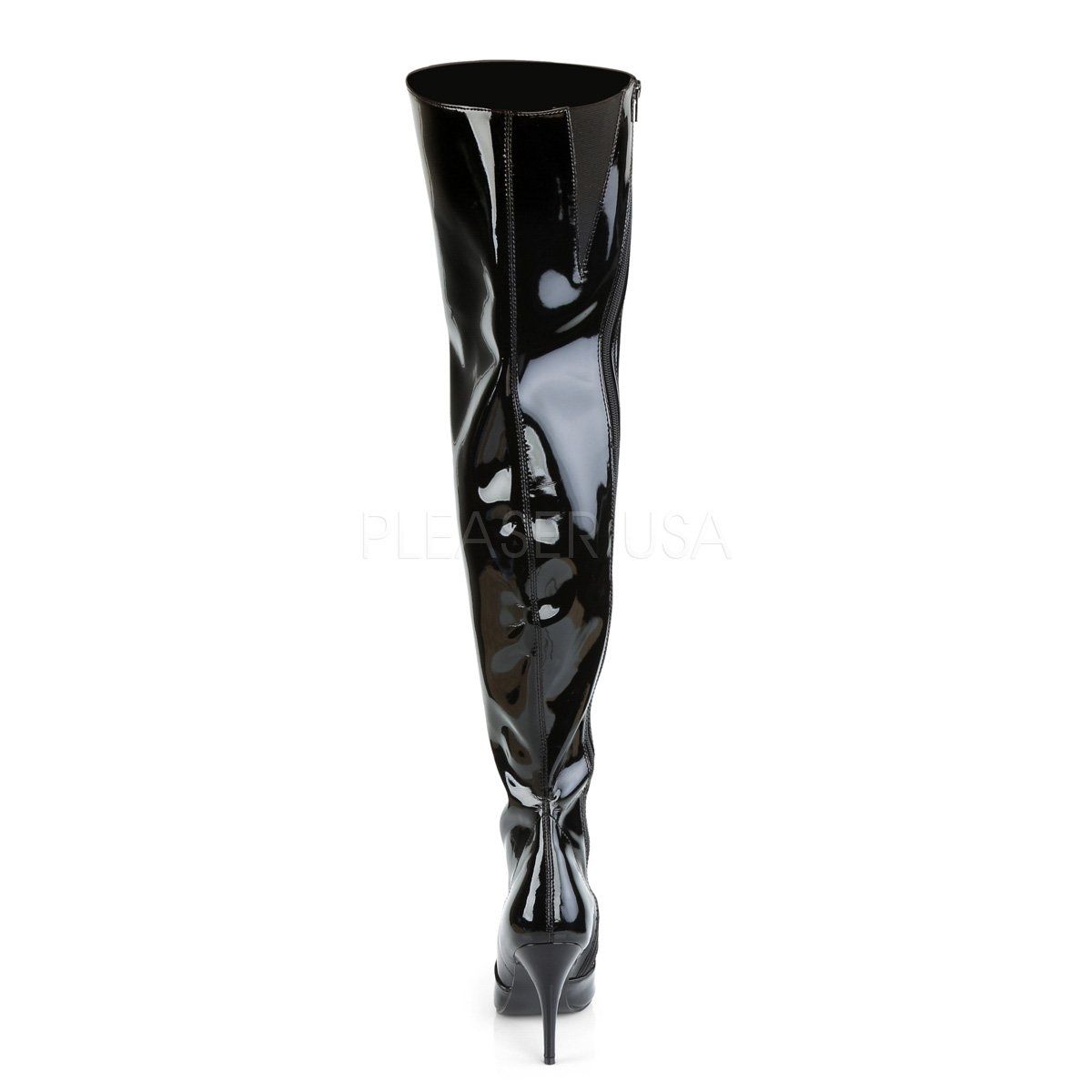 VANITY-3010 Black Patent Thigh Boot Pleaser