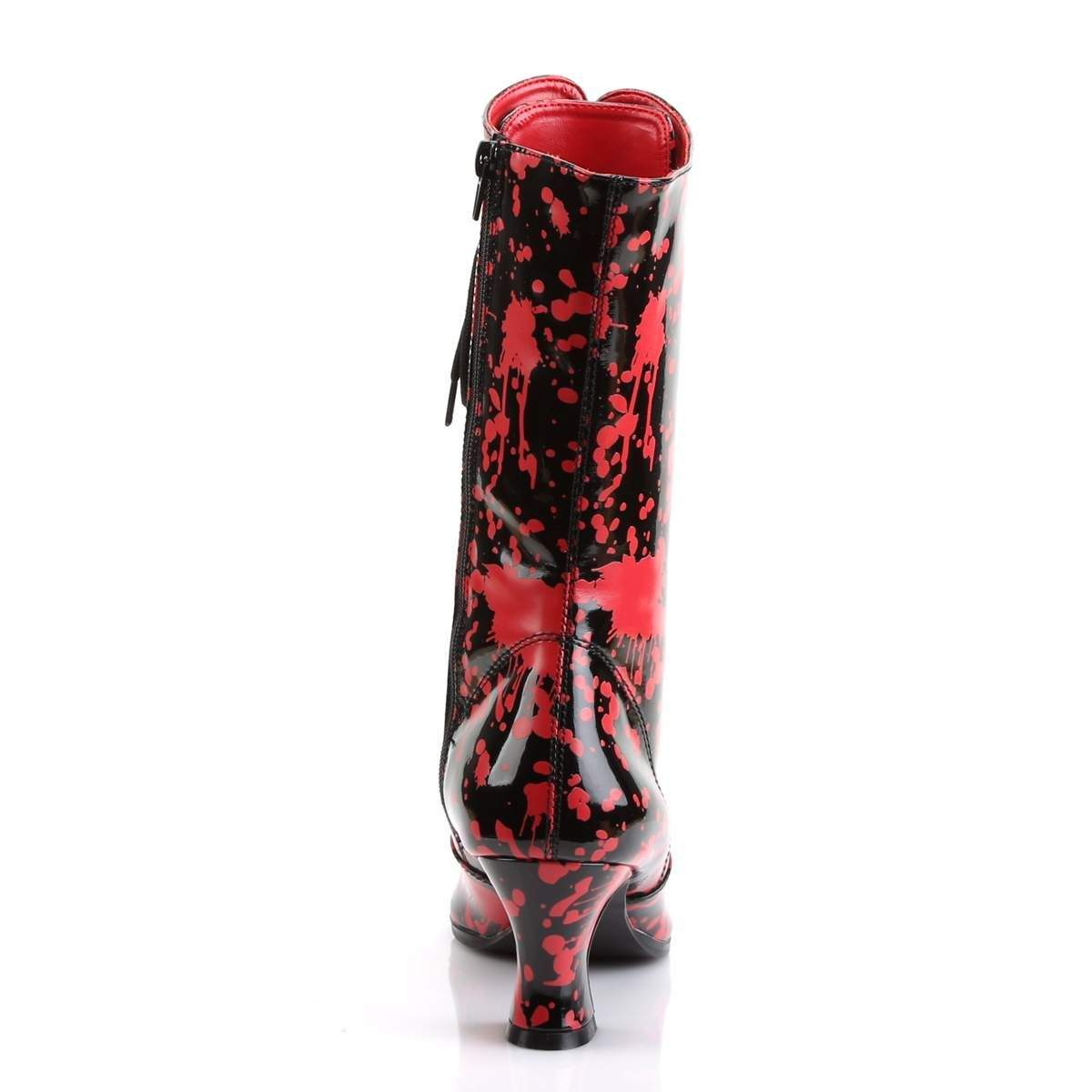 VICTORIAN-120BL Black-Red Patent