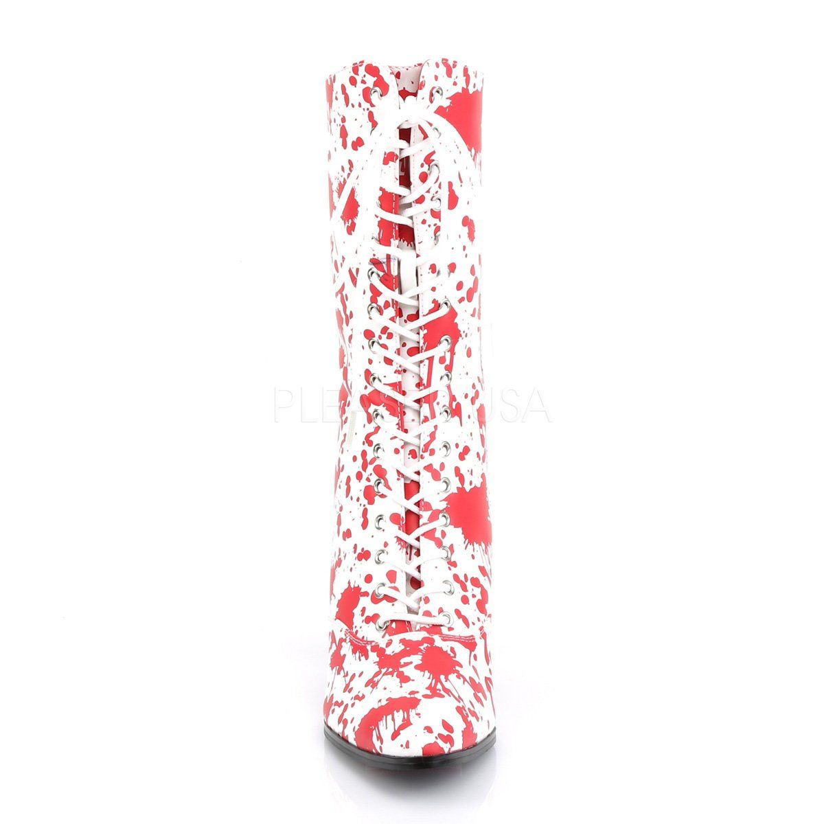 VICTORIAN-120BL White-Red Patent Funtasma