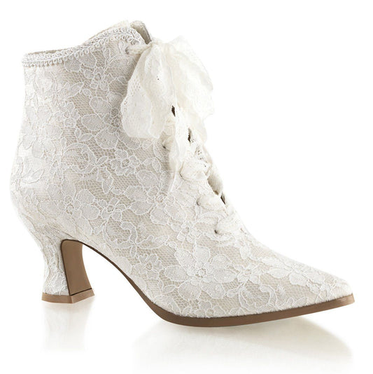 VICTORIAN-30 Ivory Satin-Lace Fabulicious