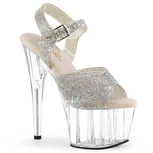 ADORE-708N-RS Silver AB Rhinestones TPU/Clear
