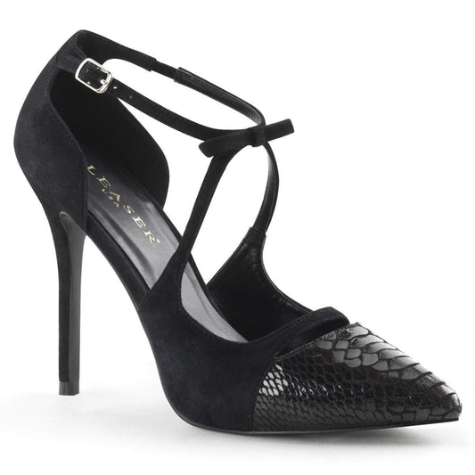 AMUSE-38SN Black Snake-Suede