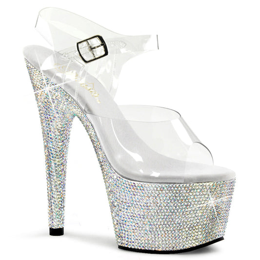 BEJEWELED-708DM Clear/Silver Multi Rhinestones