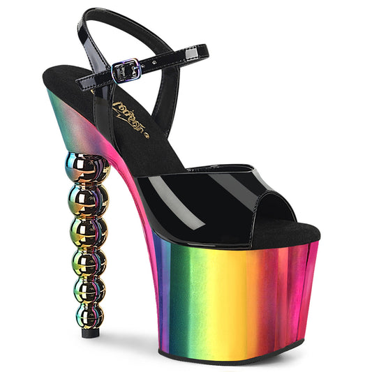 BLISS-709RC Black Patent /Rainbow Chrome
