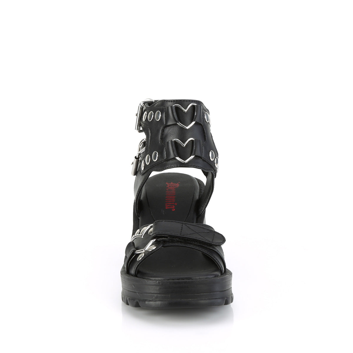 BRATTY-07 Black Vegan Leather