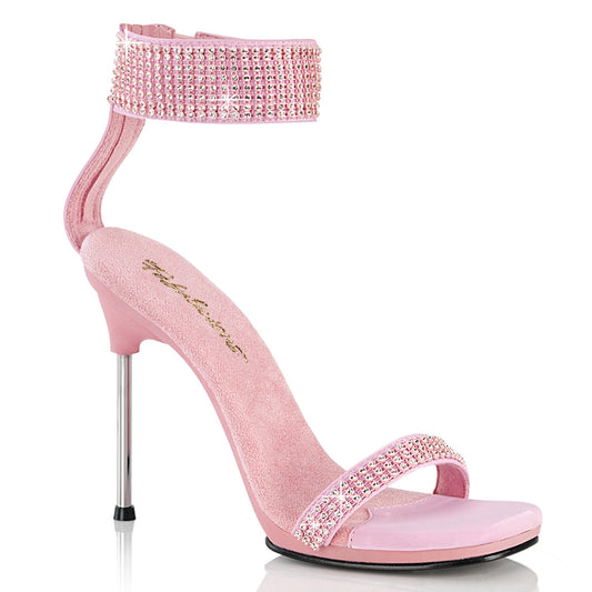 CHIC-40 Baby Pink Faux Leather Rhinestones/Baby Pink