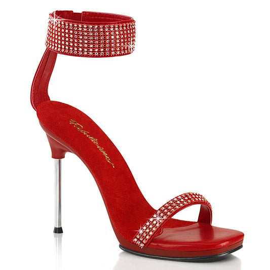 CHIC-40 Red Faux Leather Rhinestones/Red