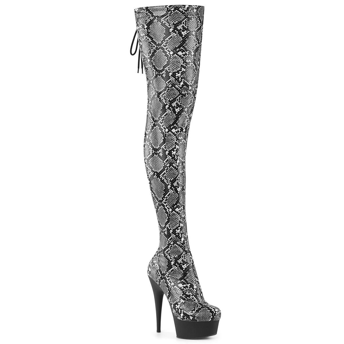 DELIGHT-3008SP-BT Grey Black Snake Print/Black Matte