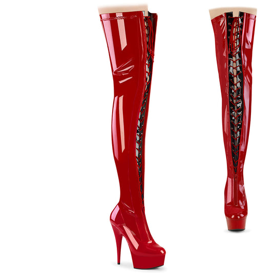 DELIGHT-3027 Red-Black Stretch Patent/Red