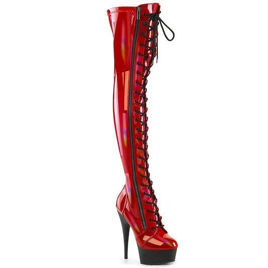 DELIGHT-3029 Red Stretch Hologram Patent /Black Matte