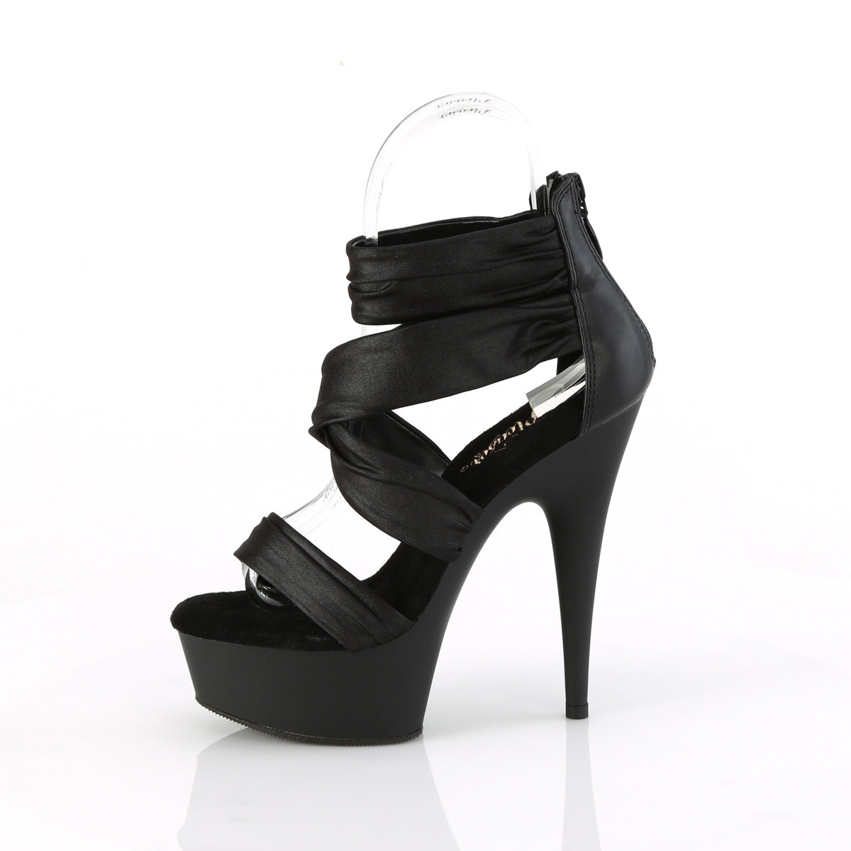 DELIGHT-620 Black Faux LeatherFabric/Black Matte