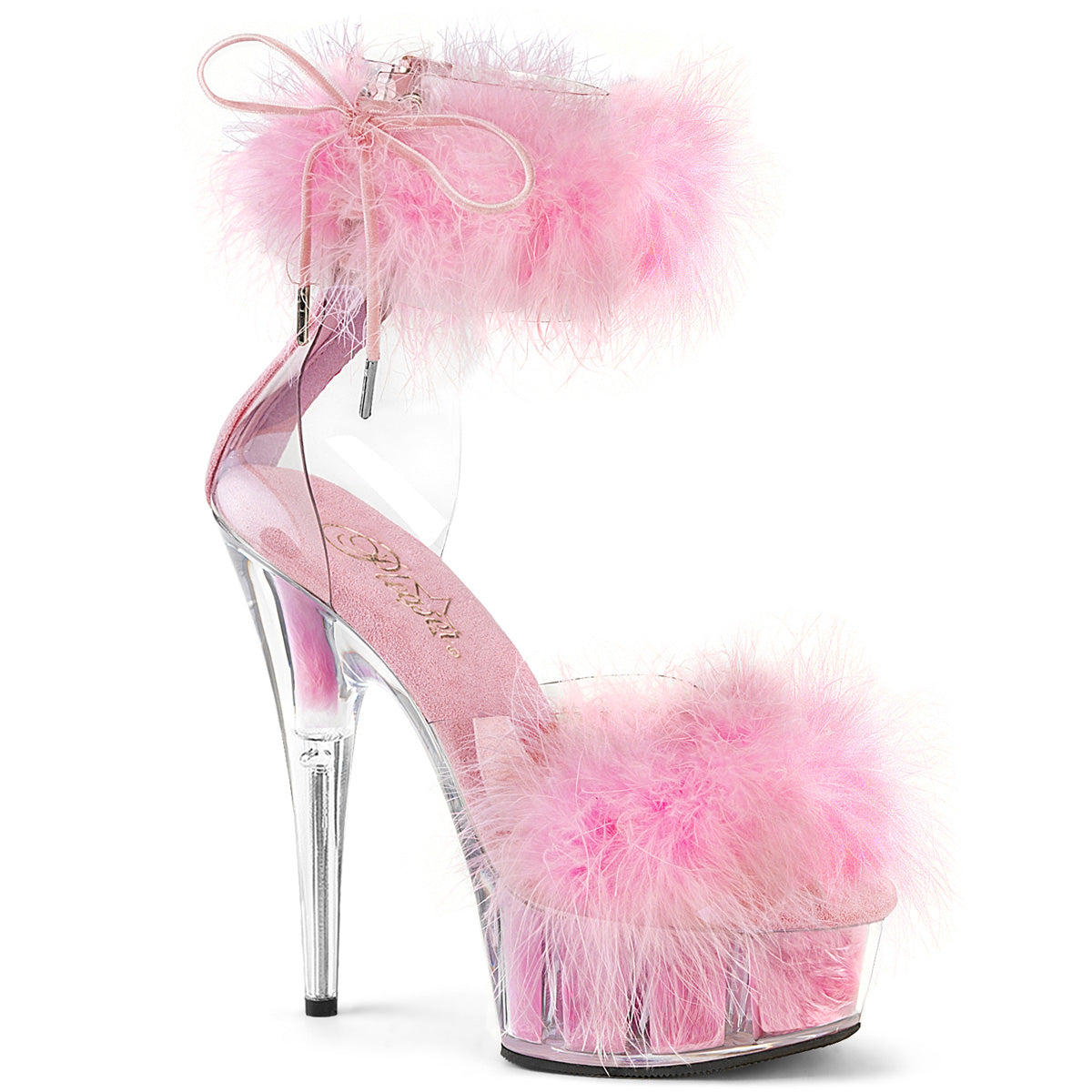 DELIGHT-624F Clear Baby Pink Fur