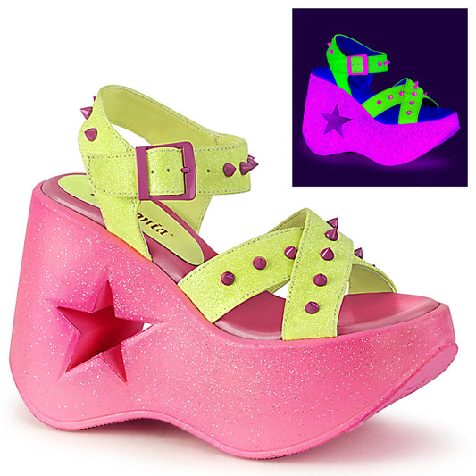DYNAMITE-02 Neon Yellow Glitter/Pink