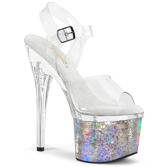 ESTEEM-708CK  Clear / Clear -Silver Holo Crackle