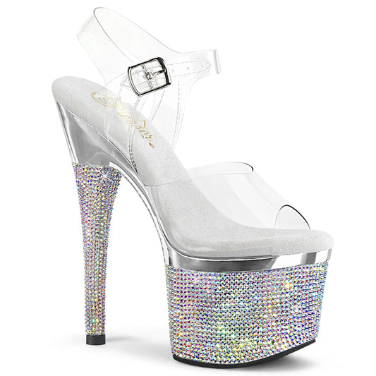 ESTEEM-708DM  Clear /Silver Chrome-Silver AB Rhinestones