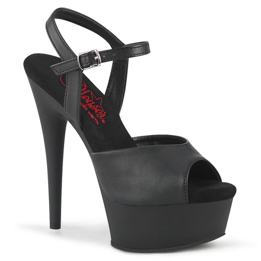 EXCITE-609 Black Faux Leather/Black Matte
