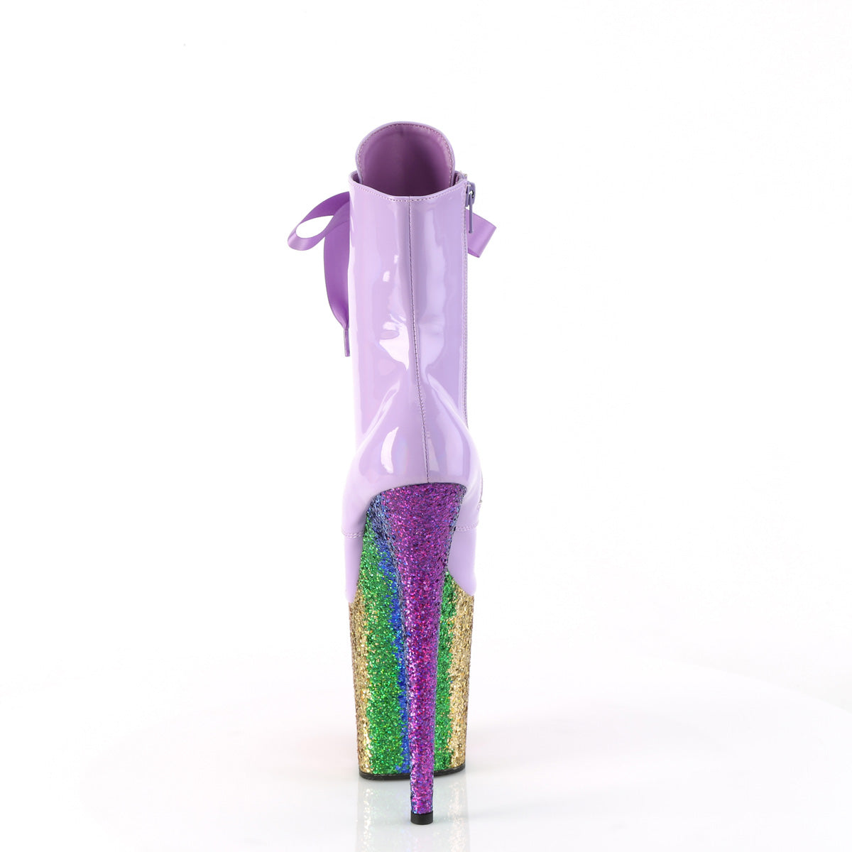 FLAMINGO-1020HG Lavender Holo Patent/Rainbow Glitter