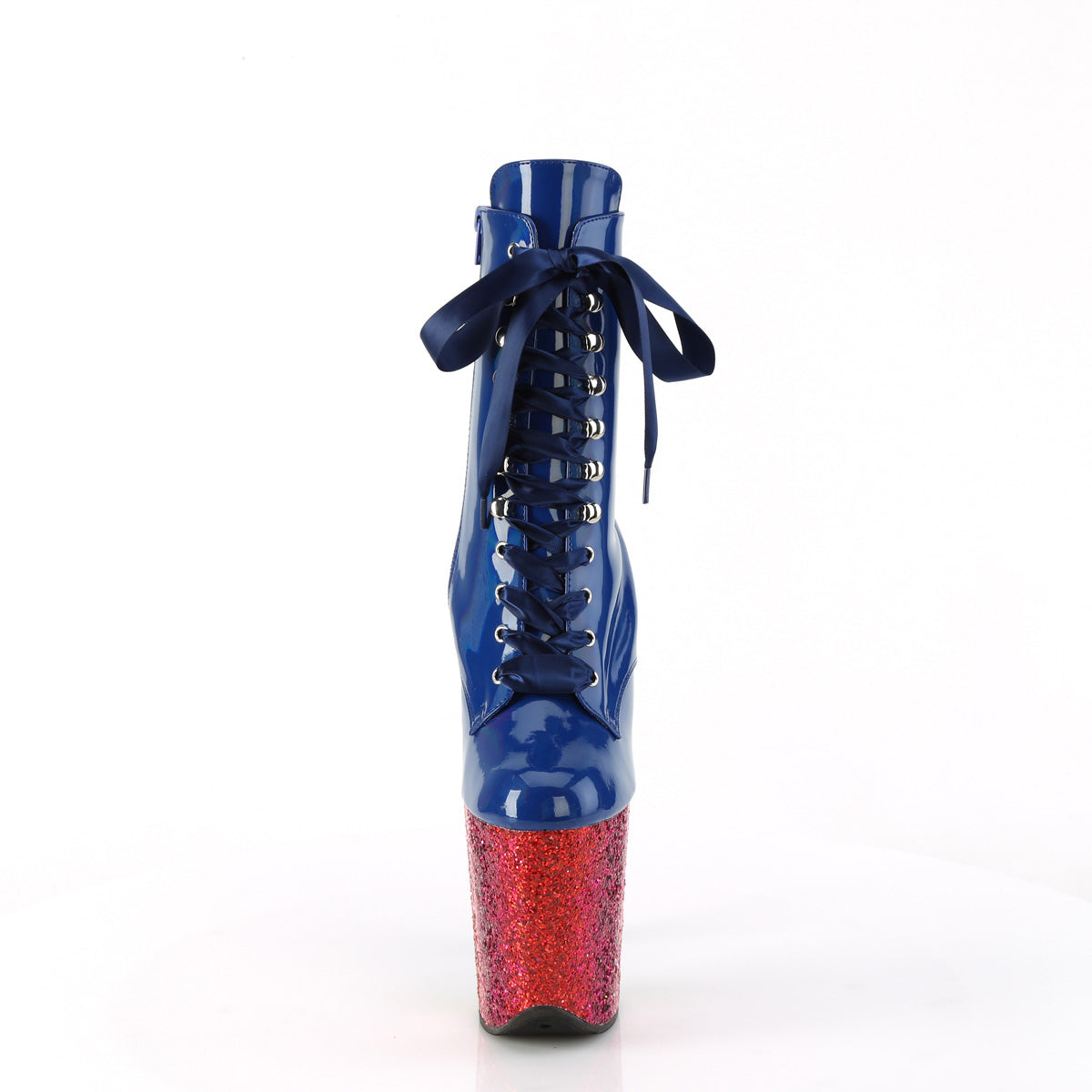 FLAMINGO-1020HG Royal Blue Holo Patent/Rainbow Glitter
