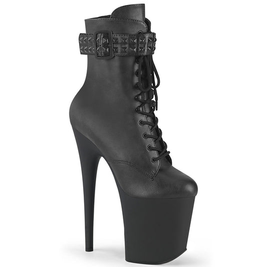 FLAMINGO-1020STR Black Faux Leather/Black Matte