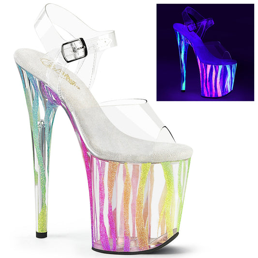 FLAMINGO-808RG-03  Clear /Rainbow Glitter