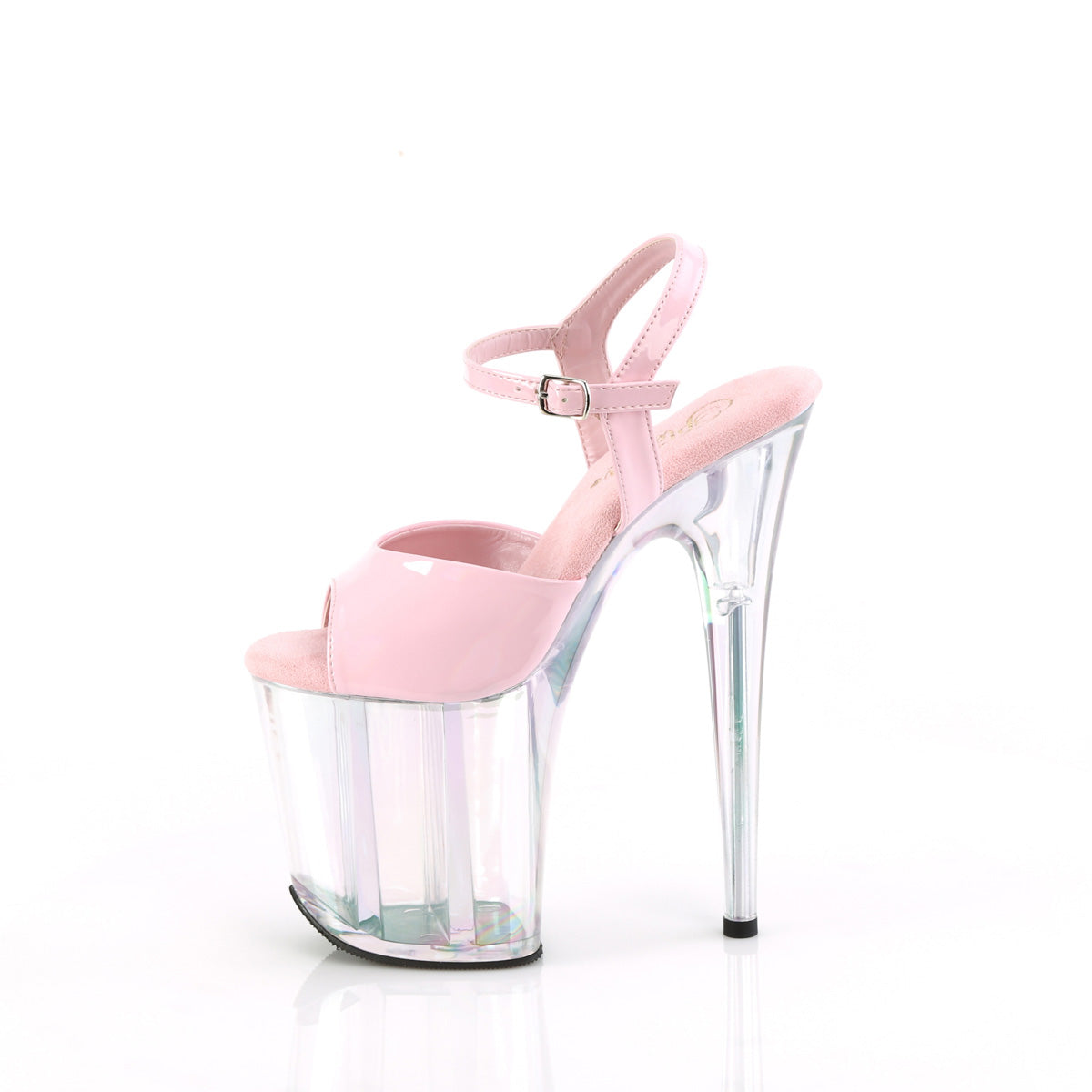 FLAMINGO-809HT Baby Pink Holographic Patent /Holographic Tinted