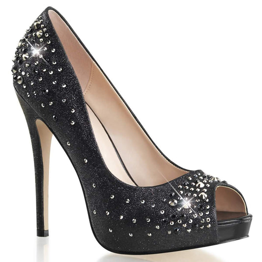 HEIRESS-22R Black Shimmering Fabric