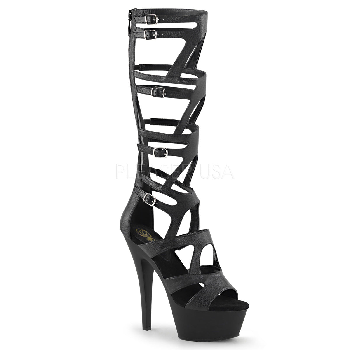 KISS-200-42 Black PU/Black Matte Platform