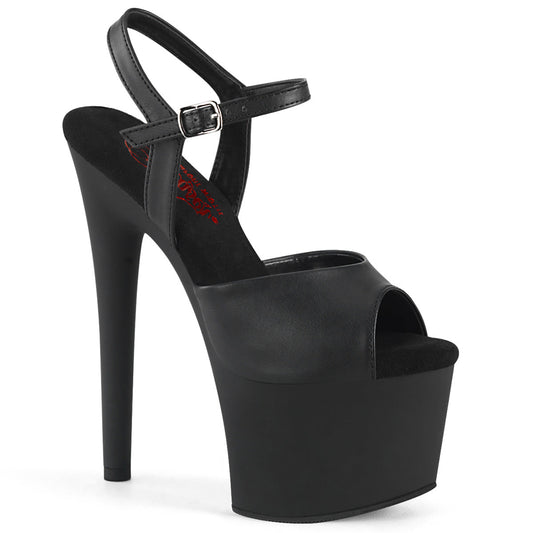 PASSION-709 Black Faux LeatherBlack Matte