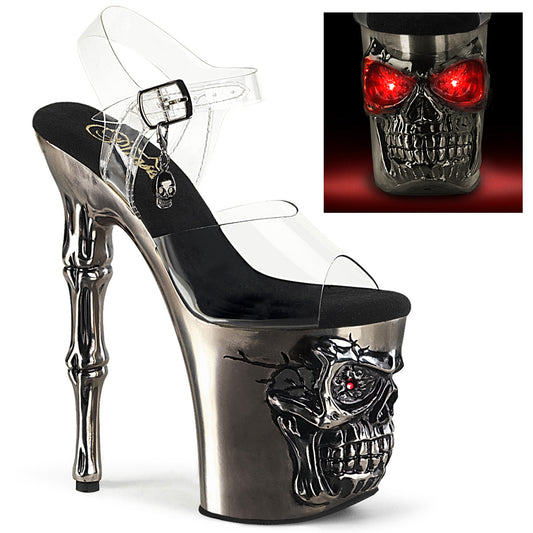 RAPTURE-808-LT  Clear /Satin Pewter Chrome