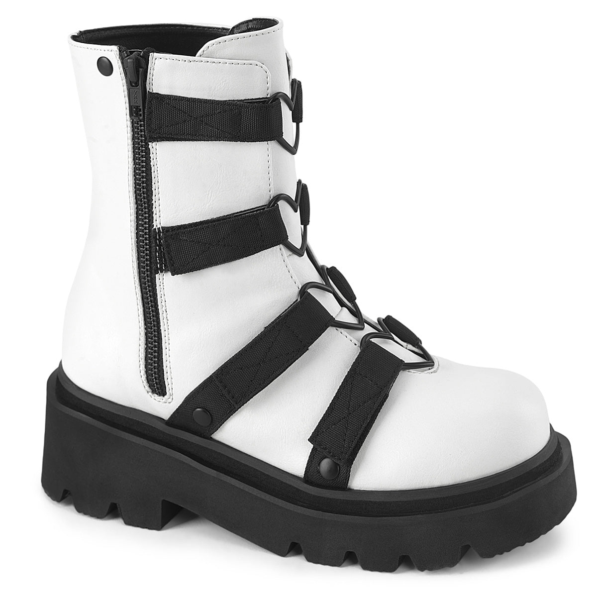 RENEGADE-50 White Vegan Leather-Nylon