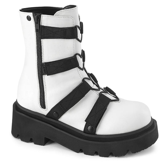 RENEGADE-50 White Vegan Leather-Nylon