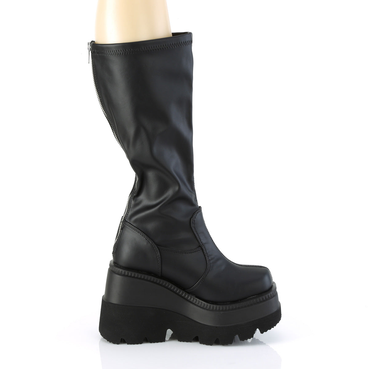 SHAKER-65WC Black Stretch Vegan Leather