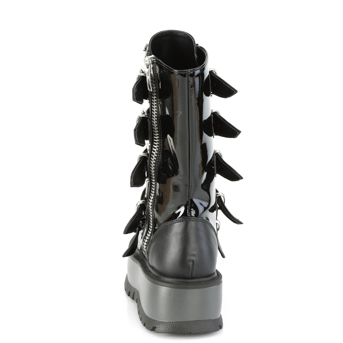 SLACKER-160 Black Patent Vegan Leather