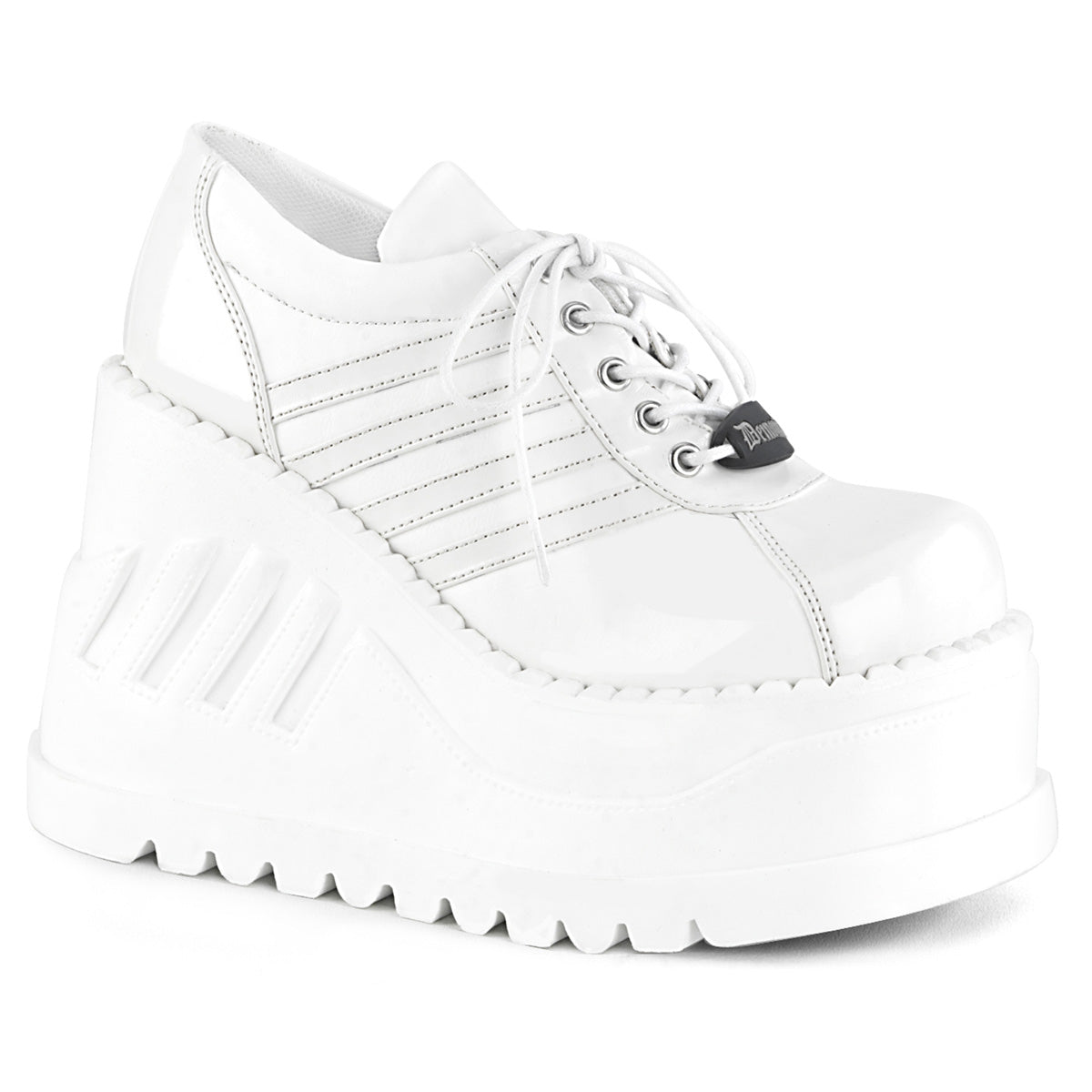 STOMP-08 White Patent Vegan Leather