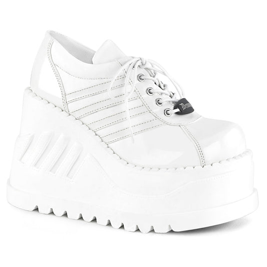 STOMP-08 White Patent Vegan Leather