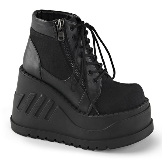 STOMP-10 Black Canvas Vegan Leather